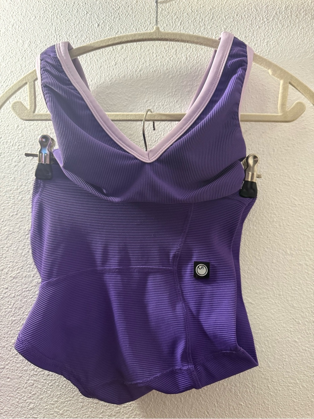 Five Dance Purple V-Neck Top & Shorts Set